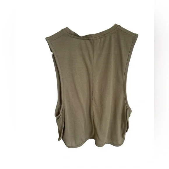 Gymshark Floral Cropped Green Sleeveless Tank Top Shirt Size Small - Picture 5 of 5